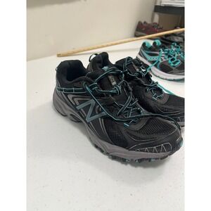 New‎ Balance 410v5 Trail Running Shoes Black Aqua Women Size 9 D Wide